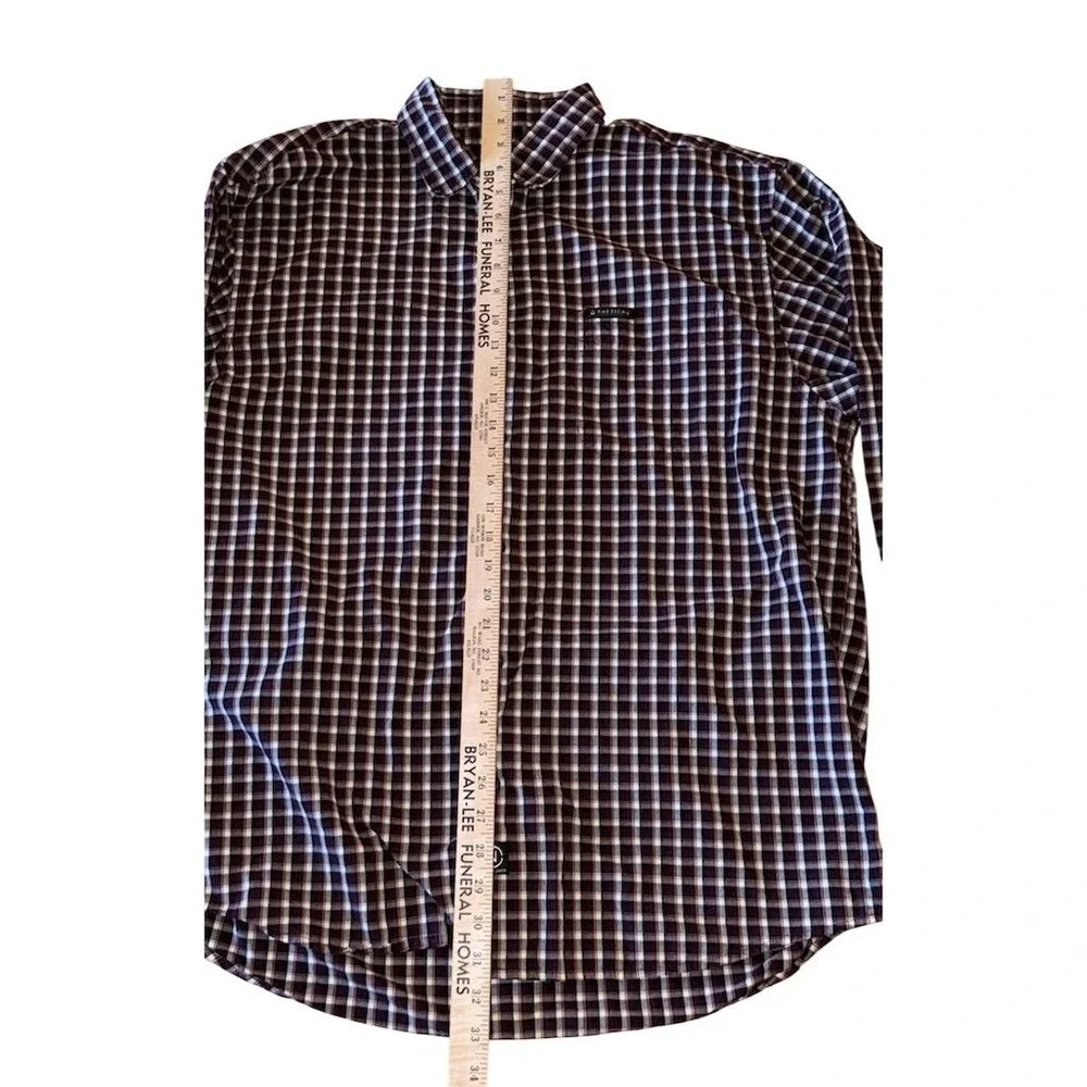 Nautica Men's Plaid Long Sleeve Button-Up Shirt Multicolor Casual‎ large preppy